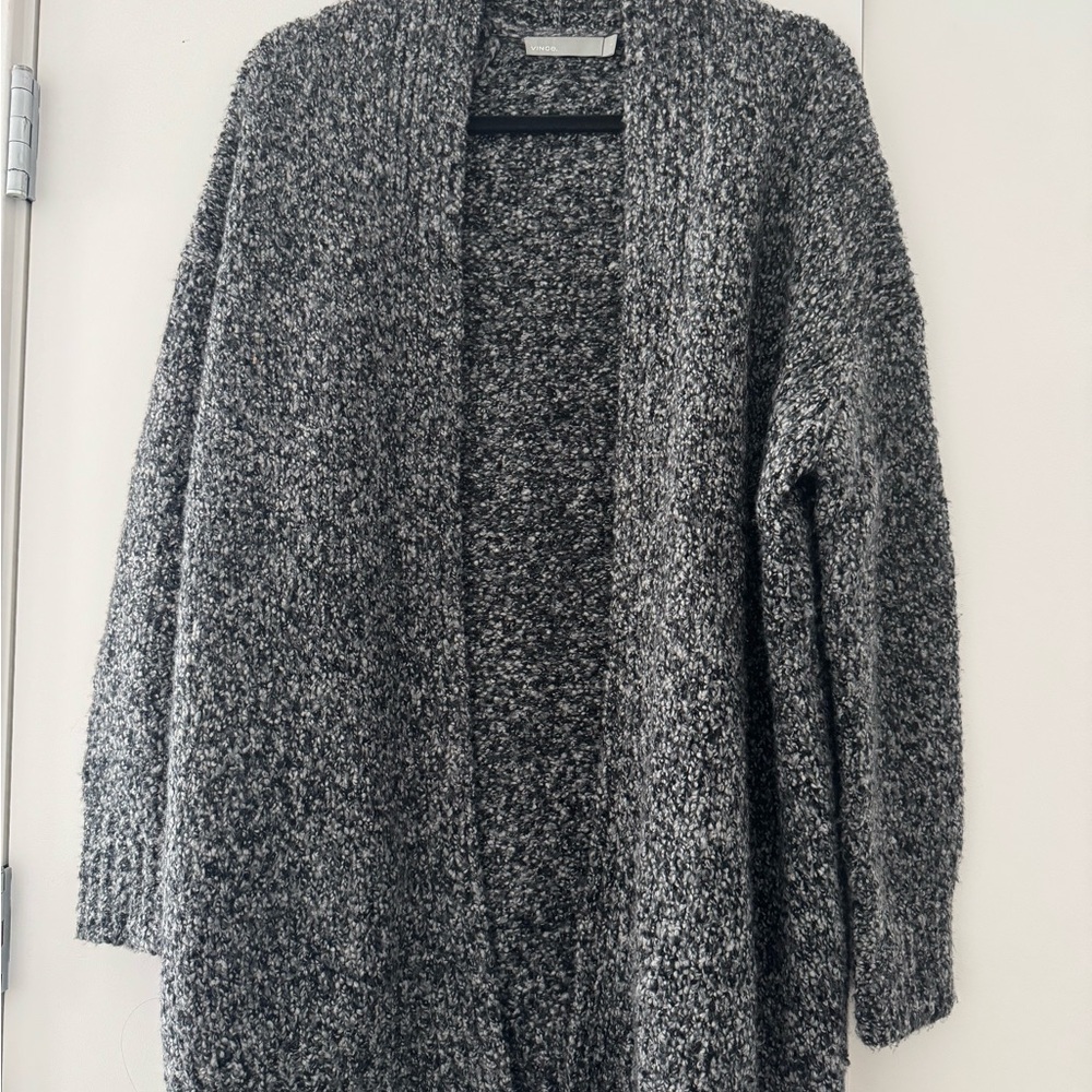Vince Women's Gray Cashmere Wool Silk Knit Cardigan